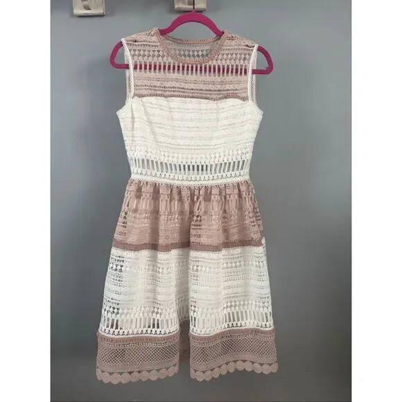 Alexis Melania Dress White Beige Women’s Size M - Picture 3 of 9